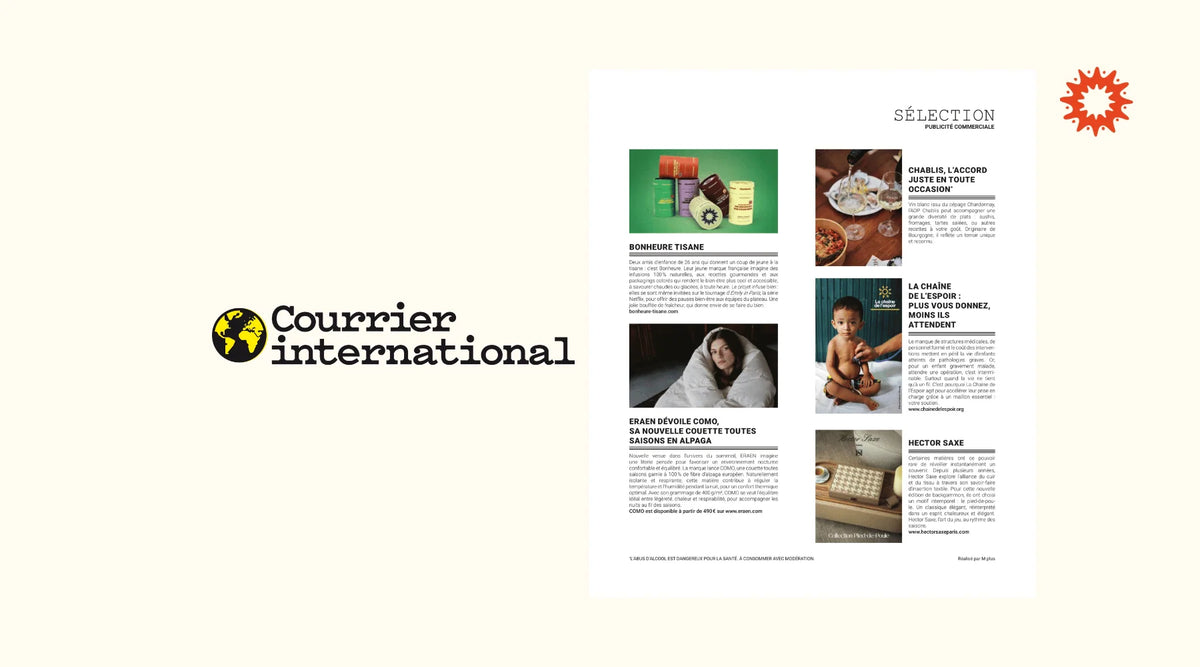 Les tisanes Bonheure dans Courrier international